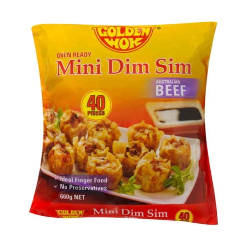 Golden Wok Beef & Veg Mini Dim Sims 40pk 660g