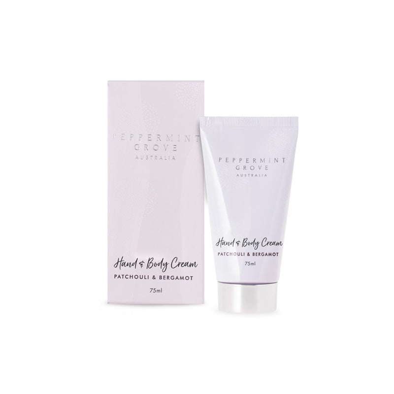 Peppermint Grove- Patchouli & Bergamot Hand Cream Tube 75ml