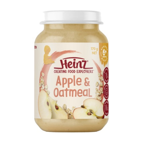 Heinz Baby Food Jar 6+ Months Apple & Oatmeal 170g