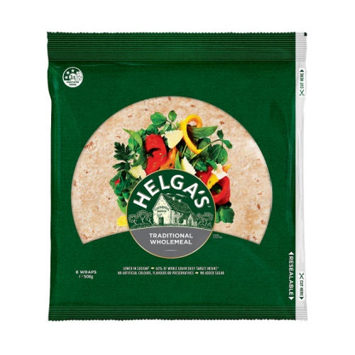 Helga's Traditional Wholemeal Wrap 8pk