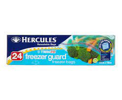 Hercules Resealable Freezer Guard Bags 24pk