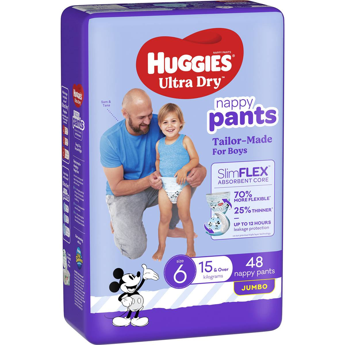 Huggies Ultra Dry Nappy Pants Boys Size 6 48pk