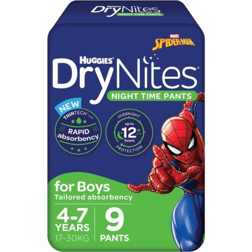 Huggies DryNites Pants Boys 4-7yrs 9pk