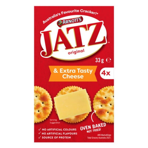 Arnott's Jatz Cracker Biscuits & Extra Tasty Cheese 33g