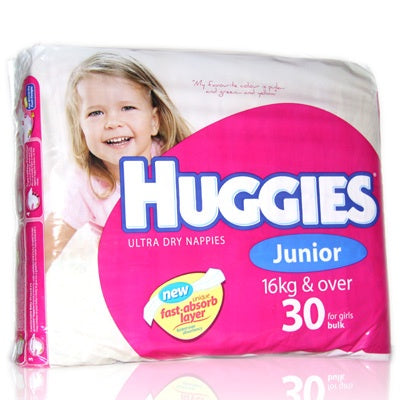 Huggies Ultra Dry Nappies Girls Size 6 30pk