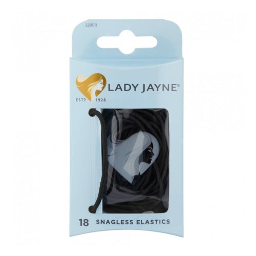 Lady Jayne Elastic Thin Black 18pk