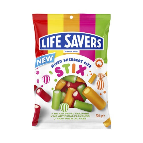 Life Savers Stix Mixed Sherbert Fizz 220g