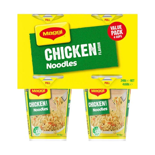 Maggi Chicken Flavour Instant Noodles Cup 4pk