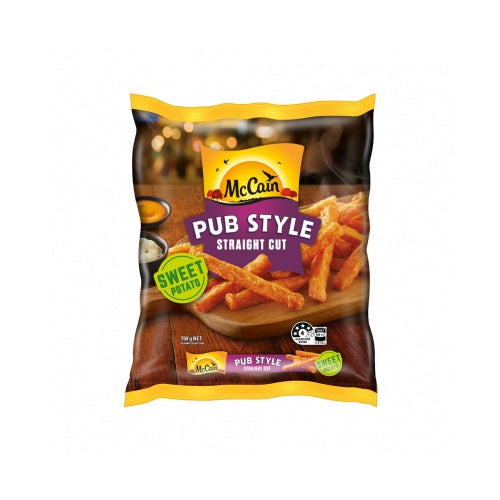 Mccain Pub Style Straight Cut Sweet Potato Chips 750g