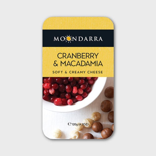 Moondarra Cranberry & Macadamia Cream Cheese 120g