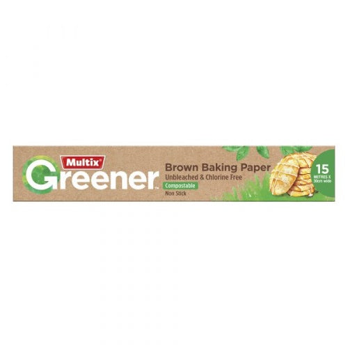 Multix Greener Brown Baking Paper 15mx30cm