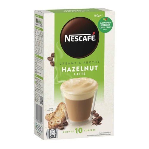 Nescafe Hazelnut Latte Coffee Sachets 10pk