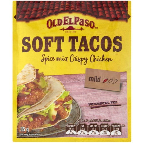 Old El Paso Crispy Chicken Soft Taco Spice Mix 35g