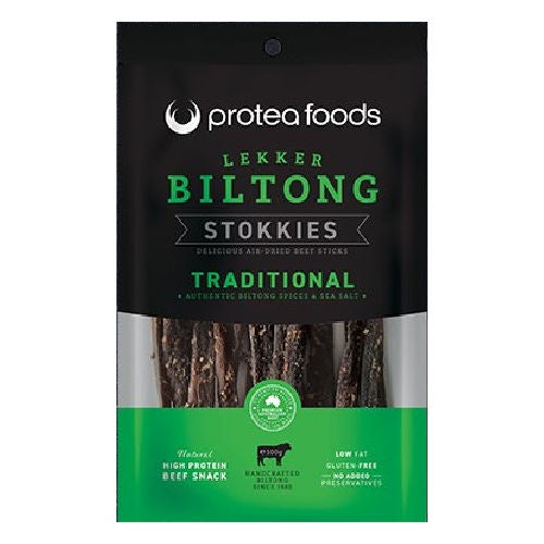 Protea Foods Biltong Stokkies Traditional 100g