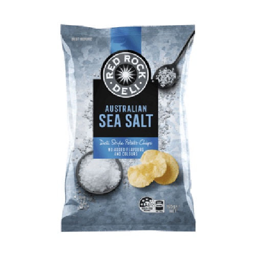 Red Rock Deli Potato Chips Sea Salt Natural 165g