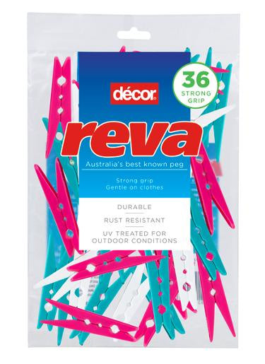 Reva Pegs Plastic 36 pk