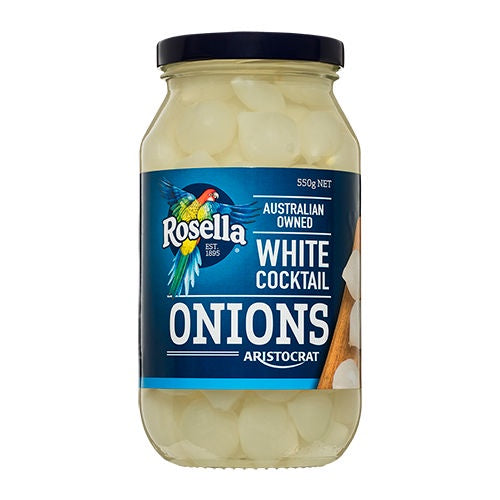 Rosella Aristocrat White Cocktail Onions 550g