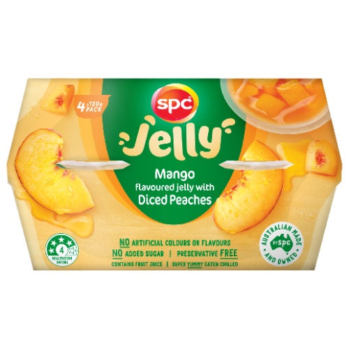 SPC Diced Peaches In Mango Jelly 4pk