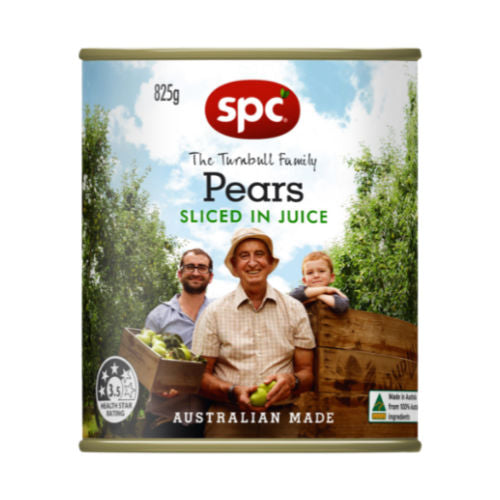 SPC Pears Sliced In Juice 825g