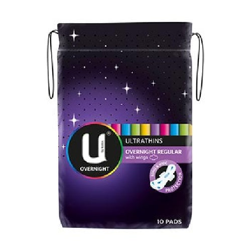 U By Kotex Ultrathin Overnight Regular 10 Pads