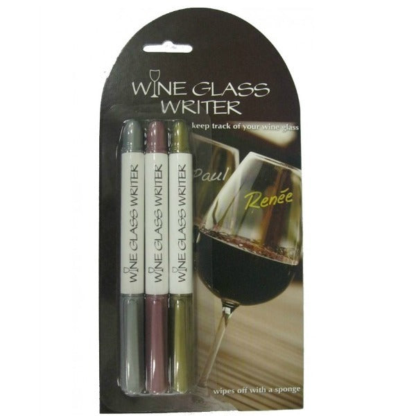 Wine Glass Writer Pens - Set of 3 metallic