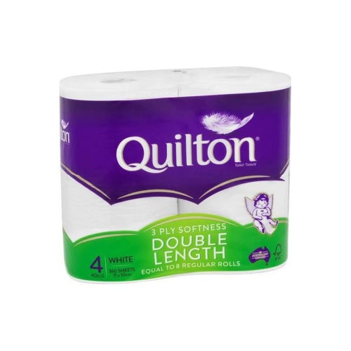 Quilton Toilet Tissue 3 Ply Double Length 4 Rolls