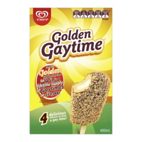 Streets Golden Gaytime 4 pack 400ml