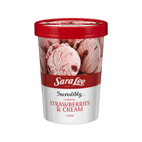 Sara Lee Strawberries & Cream Ice Cream 1L