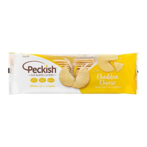 Peckish Thins Rice Crackers Cheddar Cheese 90g