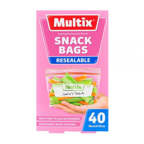 Multix Resealable Snack Bags 40 pk