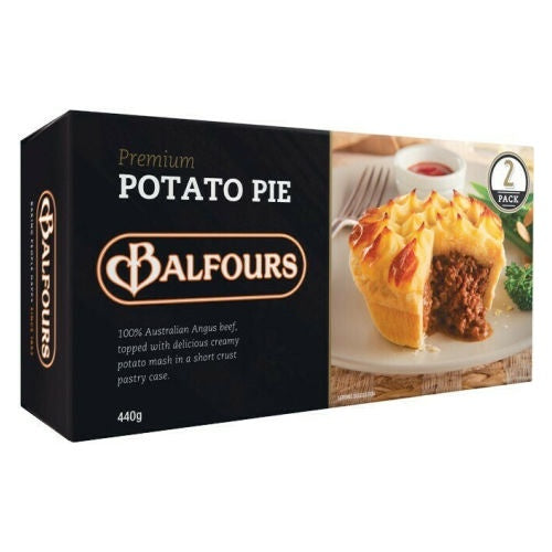 Balfours Premium Potato Meat Pie 440g 2 Pack