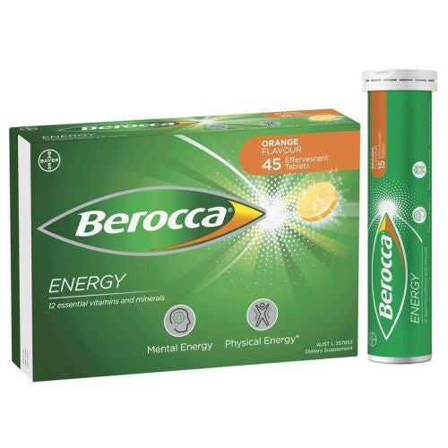 Berocca Energy Orange Effervescent Tablets 45pk