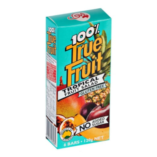 True Fruit 100% Tropical Fruit Bars 120g 6pk