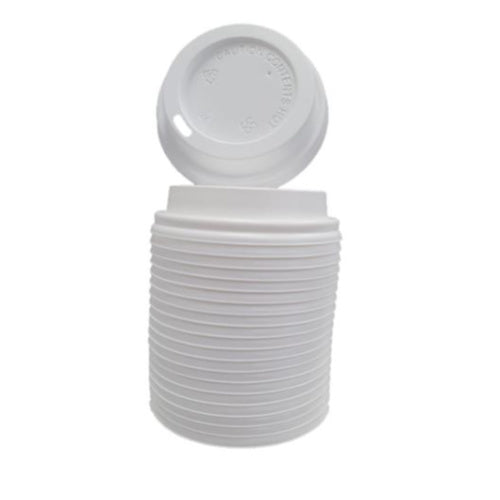 Campus & Co White Double Wall Coffee Cup Lid 8oz x 50pk