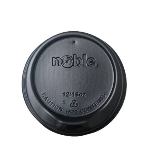 Noble Black Sipper Lids 12/16oz  x 25pk