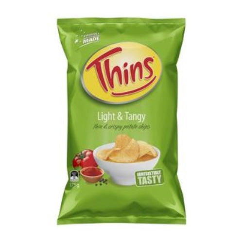 Thins Chips Light & Tangy 175g