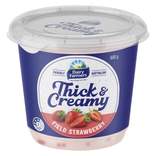 Dairy Farmers Thick & Creamy Strawberry Yoghurt 600g