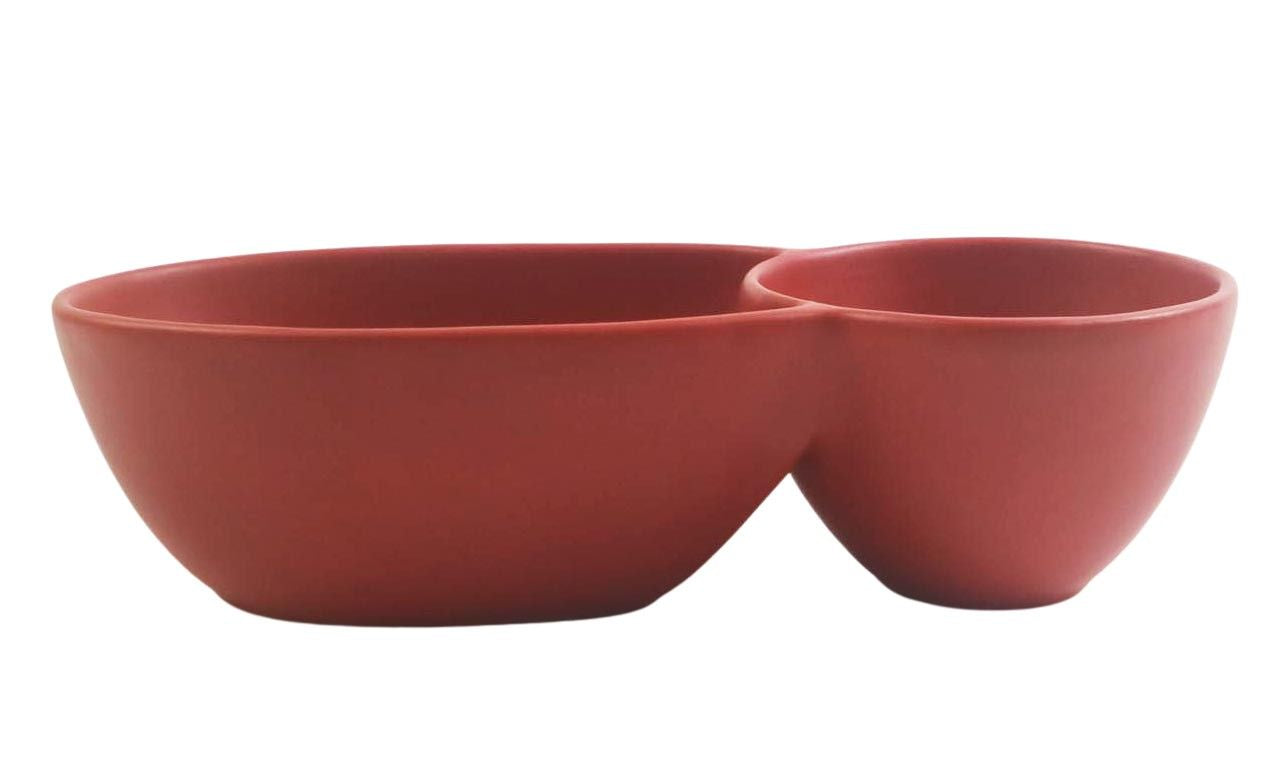 Urban Products Shae Foliage Double Bowl Terracotta