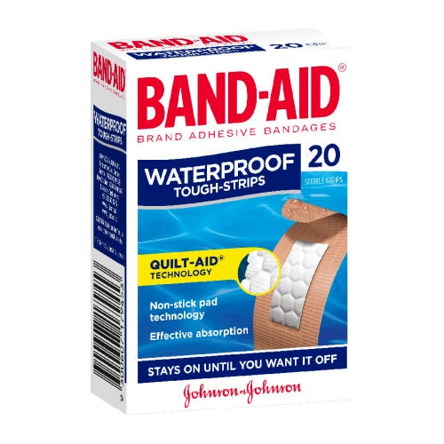 Band Aid Tough Strips Waterproof Regular 20