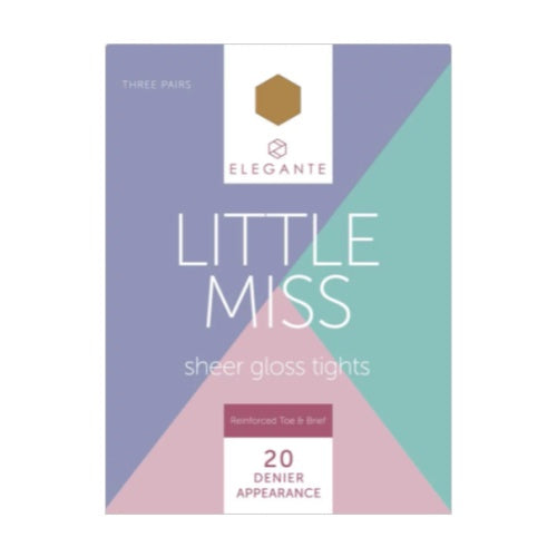 Elegante Little Miss, Sheer Bronze Glow 9/10yr 3 pack