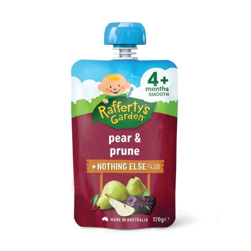 Rafferty's Garden Smooth Pear & Prune Baby Pouch 4+months 120g