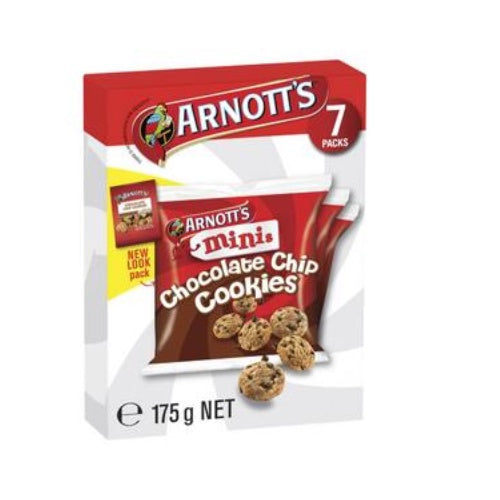 Arnotts Minis Chocolate Chip Cookies 7 pack 175g