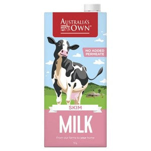 Australias Own Long Life Skim Milk 1L