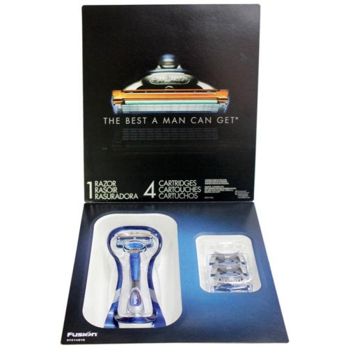 Gillette Fusion Razor + 3 Cartridges