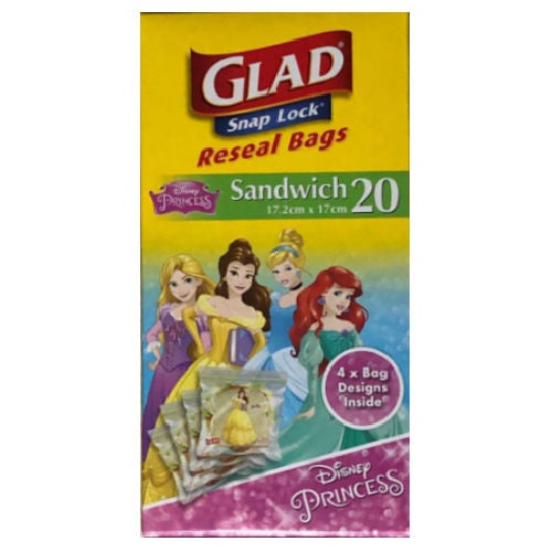 Glad Snap Lock Sandwich Bags Girls 20pk