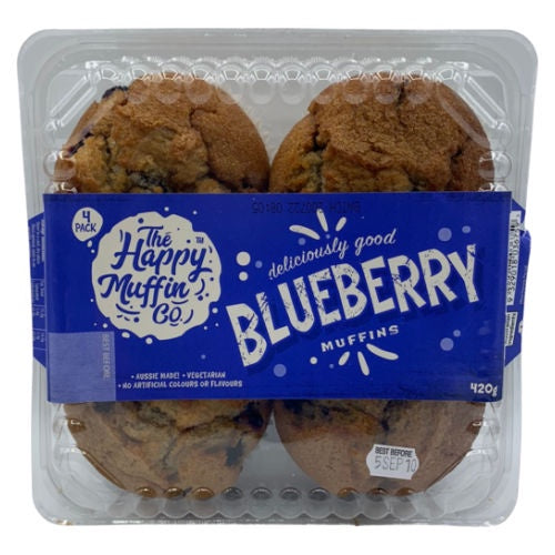 Happy Muffin Co Blueberry Muffin 420g 4pk