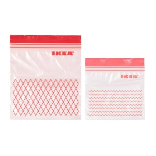 IKEA Istad Resealable Plastic Bags 1L and 0.4L - 60pk