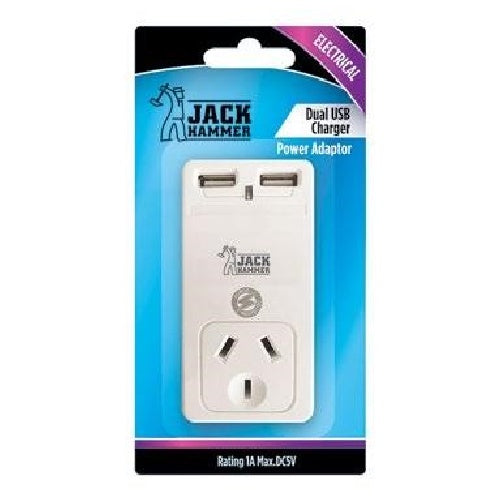 Jack Hammer Power Adapter Dual USB