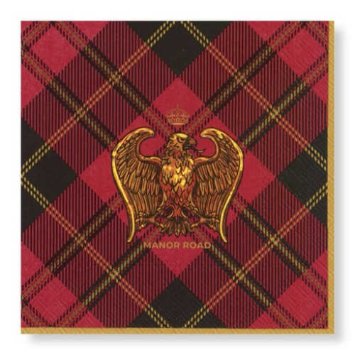 Manor Road Eagles on Tartan Luncheon Serviettes 20 pk