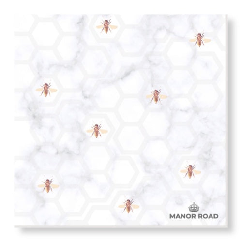 Manor Road Marbled Bee Luncheon Serviettes 20 pk